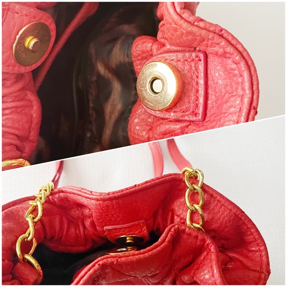 Jessica Simpson Red Quilted Bucket Bag - Picture 5 of 9